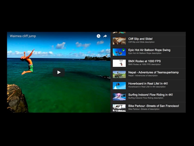 play list video gallery